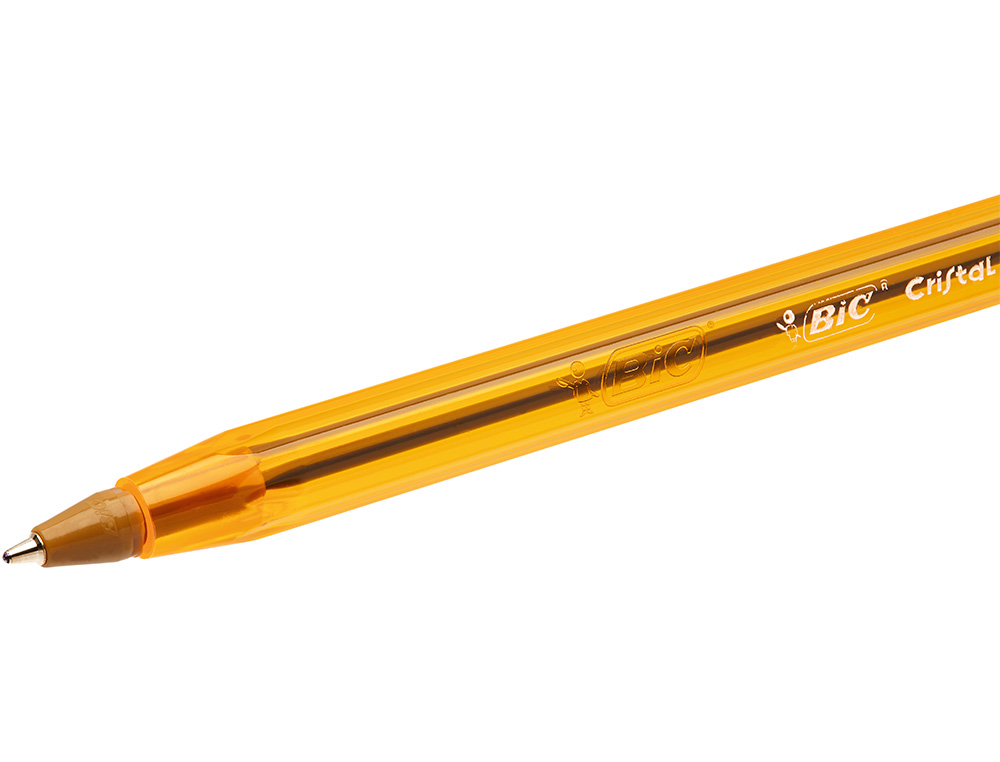 STYLO-BILLE BIC CRISTAL ÉCRITURE FINE 0.4MM ENCRE CLASSIQUE BILLE INDÉFORMABLE CAPUCHON COULEUR ENCRE BLEU