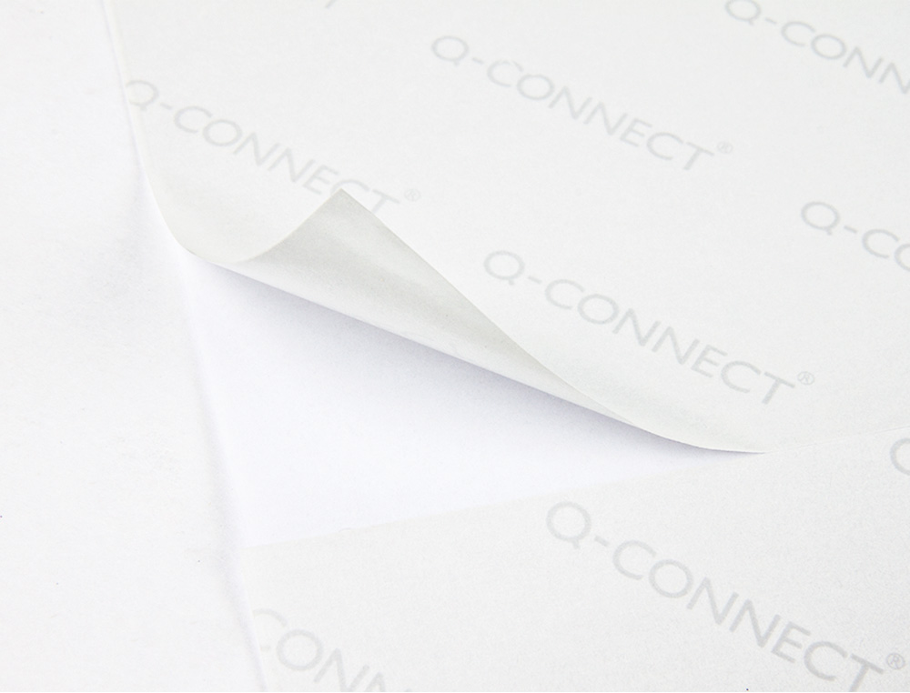 ÉTIQUETTE ADHÉSIVE Q-CONNECT TRANSPARENTE MATE JET D'ENCRE 210X297MM BOÎTE 25 UNITÉS