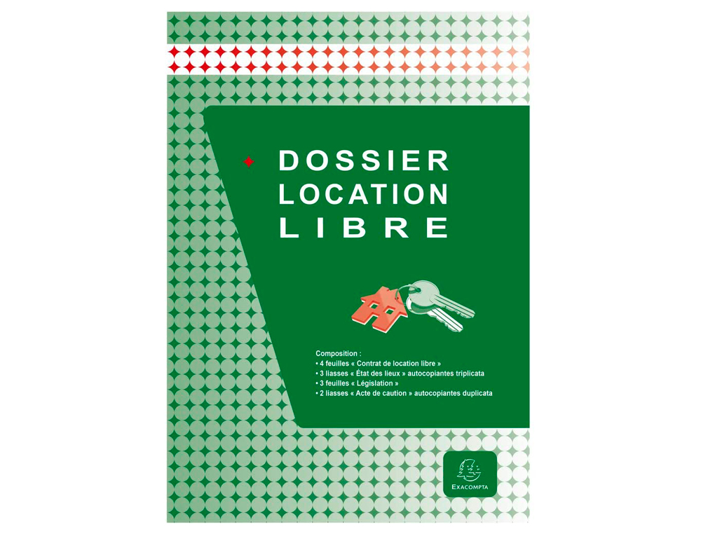 CONTRAT LOCATION LIBRE EXACOMPTA DOSSIER COMPLET RÉSIDENCE SECONDAIRE LOGEMENT FONCTION
