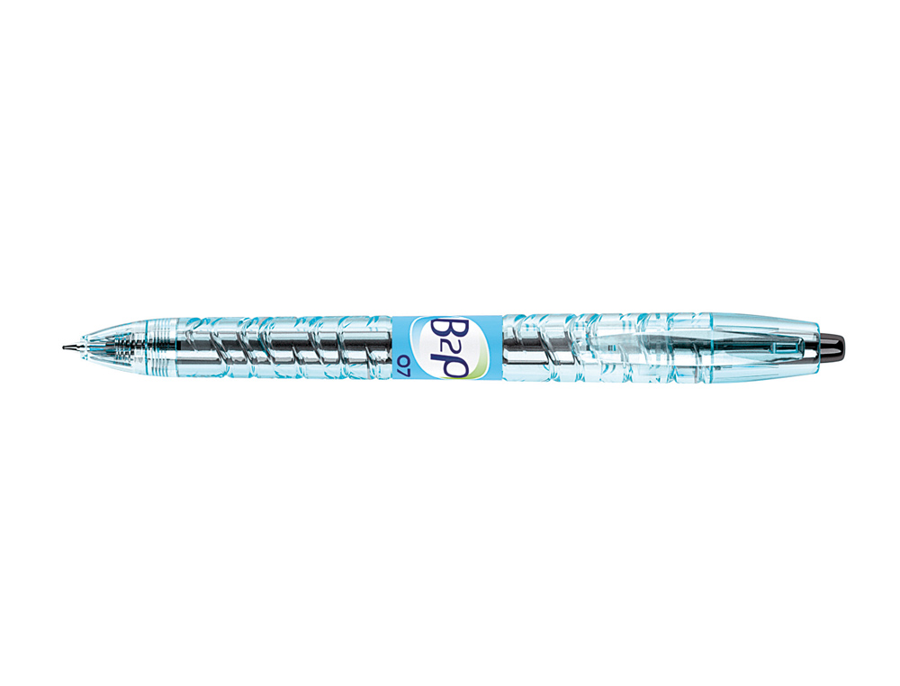 ROLLER PILOT B2P GEL ÉCRITURE MOYENNE 0.7MM CORPS PLASTIQUE RECYCLÉ TRANSLUCIDE RECHARGEABLE COLORIS NOIR