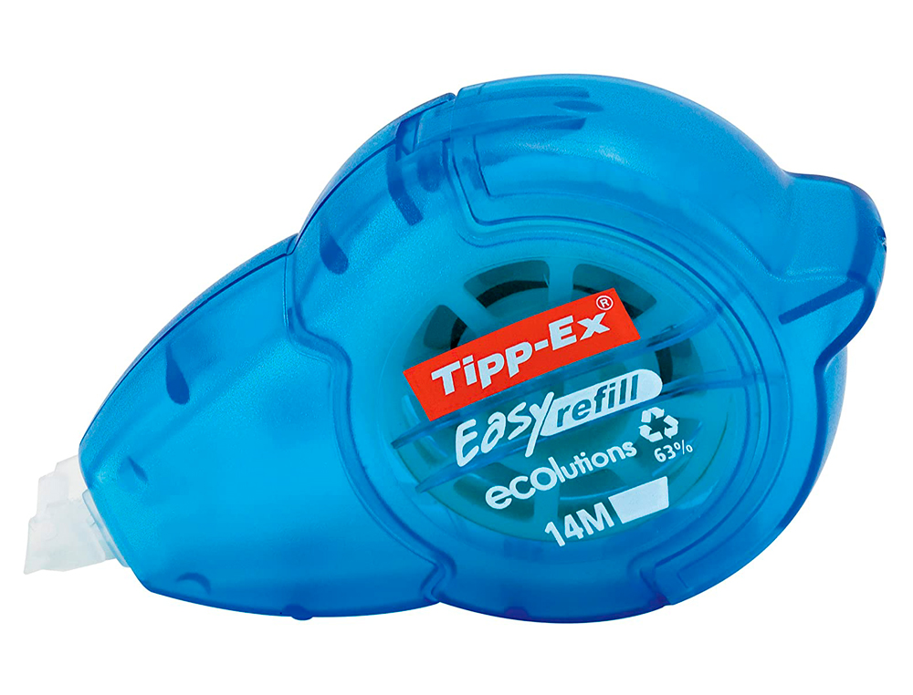 CORRECTEUR TIPP-EX EASY REFILL DÉVIDOIR RUBAN POLYESTER 5MMX14M RECHARGEABLE FLEXIBLE APPLICATION FRONTALE