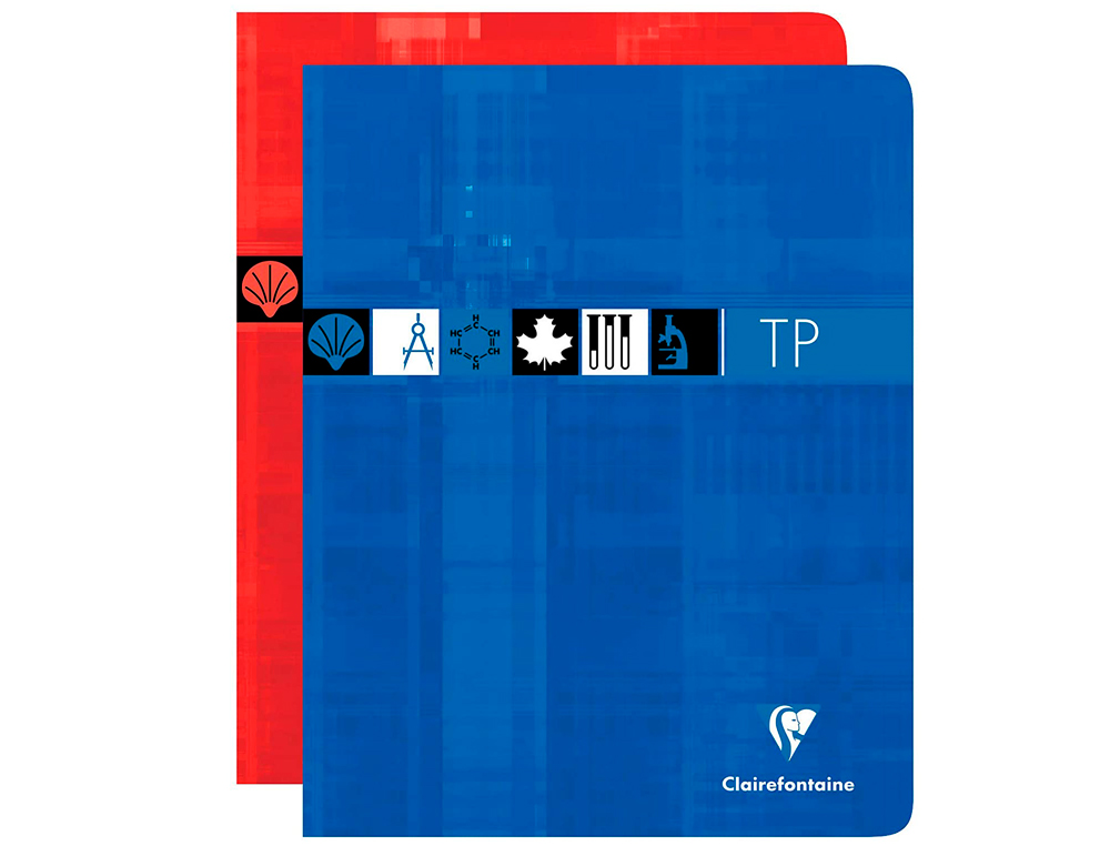 CAHIER PIQUÉ CLAIREFONTAINE TRAVAUX PRATIQUES PAPIER VÉLIN VELOUTÉ A5+ 17X22CM 80 PAGES 40 SÉYÈS/40 UNIES 90G