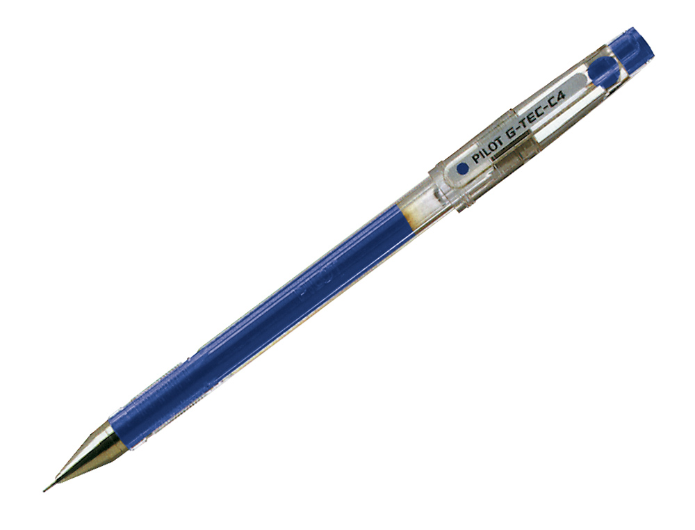STYLO-BILLE PILOT G-TEC-C4 POINTE HI-TEC ÉCRITURE EXTRA FINE 0.2MM ENCRE GEL CORPS TRANSLUCIDE BLEU