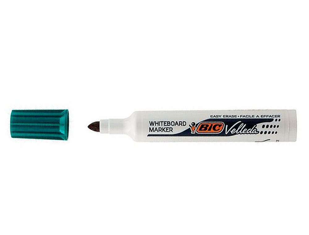 MARQUEUR BIC VELLEDA 1791 EFFAÇABLE POINTE BISEAUTÉE TRACÉ 2/5MM CORPS PLASTIQUE ENCRE CÉTONE VERT