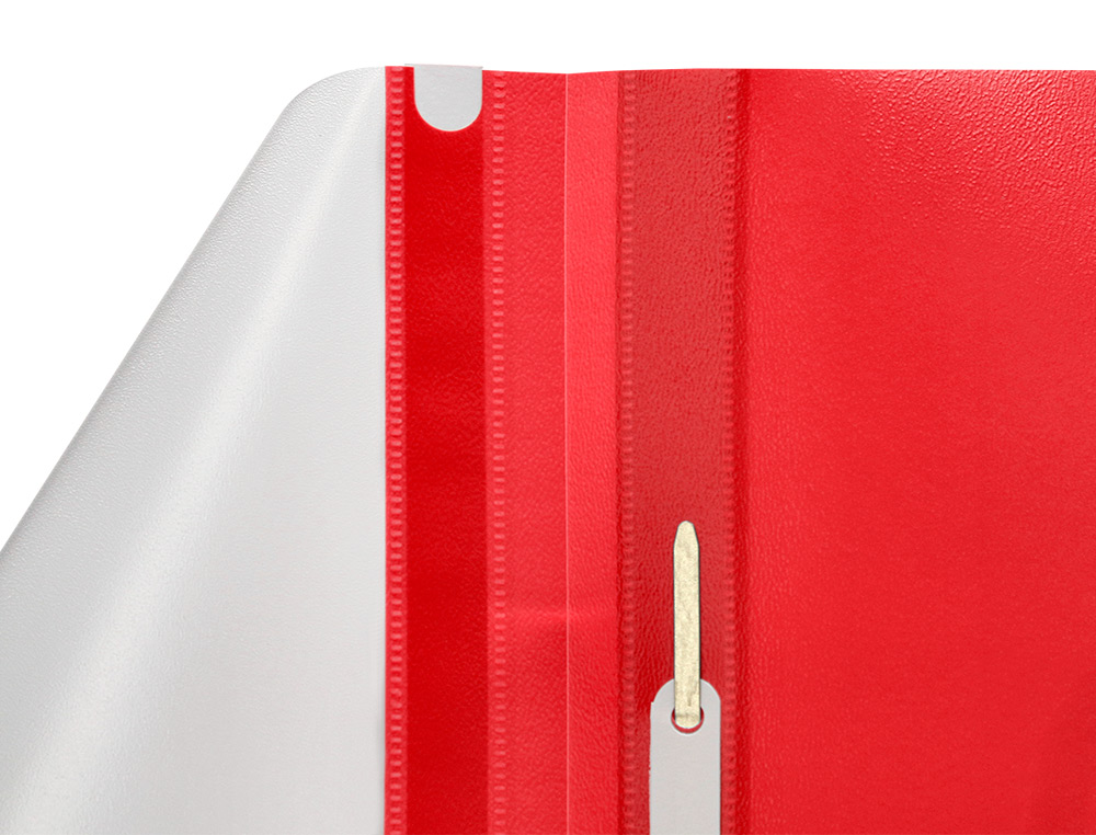 CHEMISE PRÉSENTATION Q-CONNECT À LAMELLES POLYPROPYLÈNE 18/100E DOCUMENT PERFORÉ A4 30F PORTE-ÉTIQUETTE COLORIS ROUGE