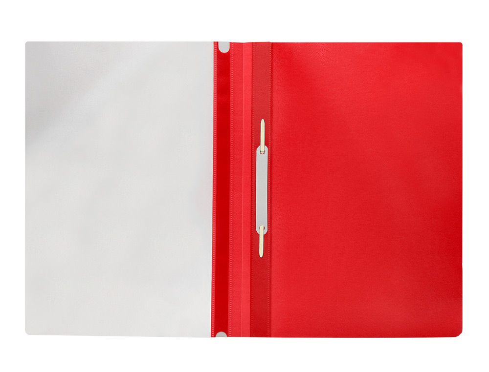 CHEMISE PRÉSENTATION Q-CONNECT À LAMELLES POLYPROPYLÈNE 18/100E DOCUMENT PERFORÉ A4 30F PORTE-ÉTIQUETTE COLORIS ROUGE