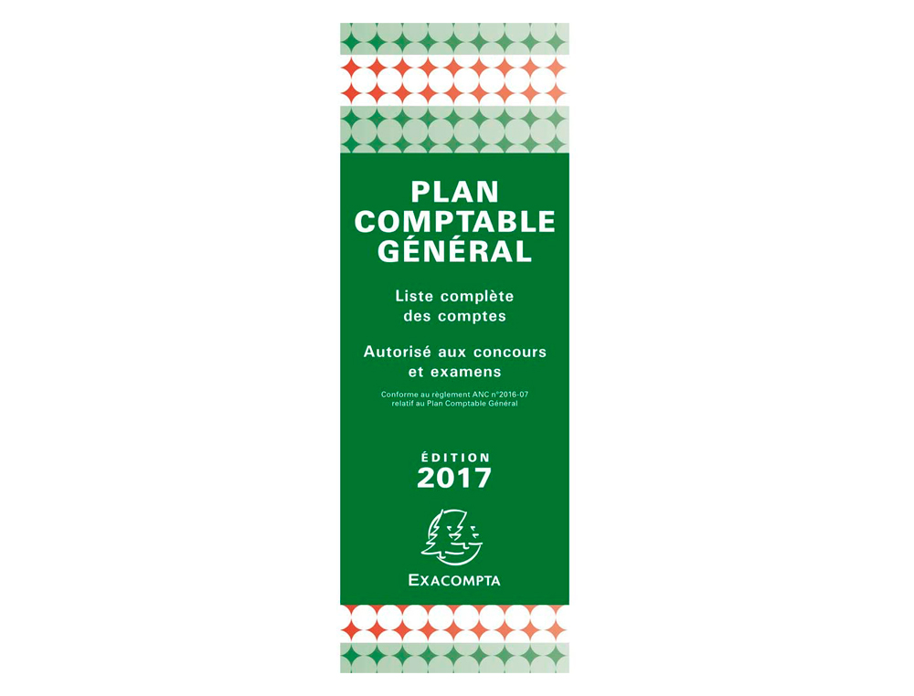 PLAN COMPTABLE EXACOMPTA MODLE ACCORDON 185X85MM