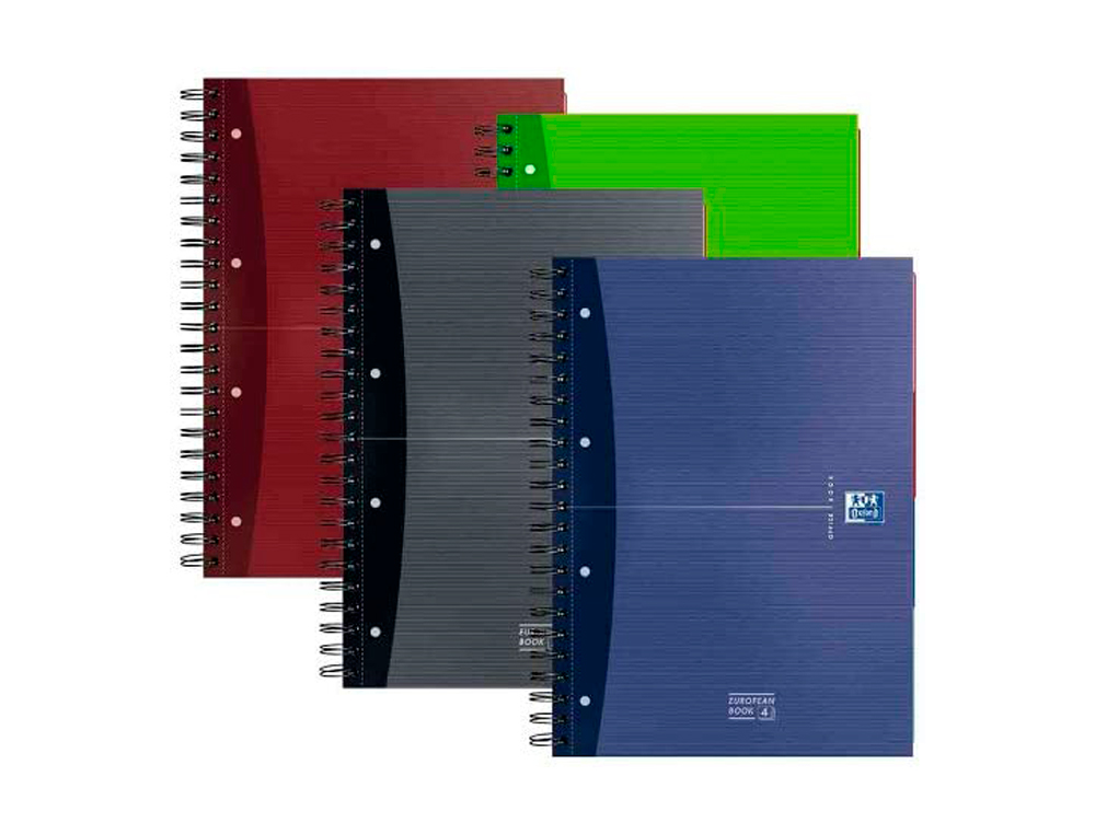 CAHIER TRIEUR OXFORD EUROPEAN BOOK OPTIK PAPER COUVERTURE REMBORDÉE A4+ 24X32CM 240 PAGES PERFORÉES 90G SÉYÈS 4 TROUS