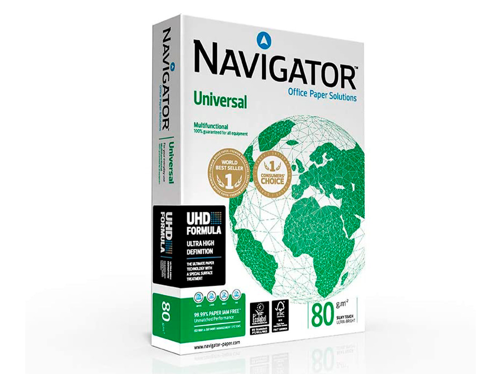 PAPIER NAVIGATOR MULTIFONCTION UNIVERSAL A3 80G BLANCHEUR 169 OPACITÉ 95 RIGIDITÉ 120 QUALITÉ SUPÉRIEURE 500 FEUILLES