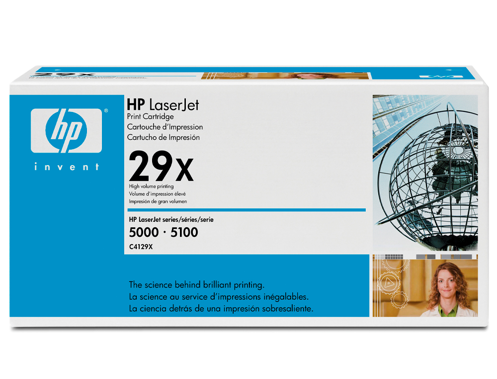 TONER LASER HP 29X C4129X POUR LASERJET 5000/5100 COULEUR NOIR HAUTE CAPACIT 10000P