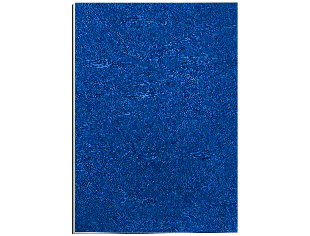 COUVERTURE FELLOWES GRAIN CUIR 250G FORMAT A4 COLORIS BLEU ROYAL PAQUET 100 UNITS