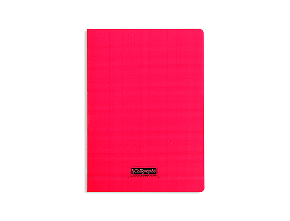 ÇAHIER PIQUÉ CLAIREFONTAINE COUVERTURE POLYPROPYLÈNE TRANSPARENTE A4 21X29,7CM 96 PAGES 90G SÉYÈS COLORIS ROUGE