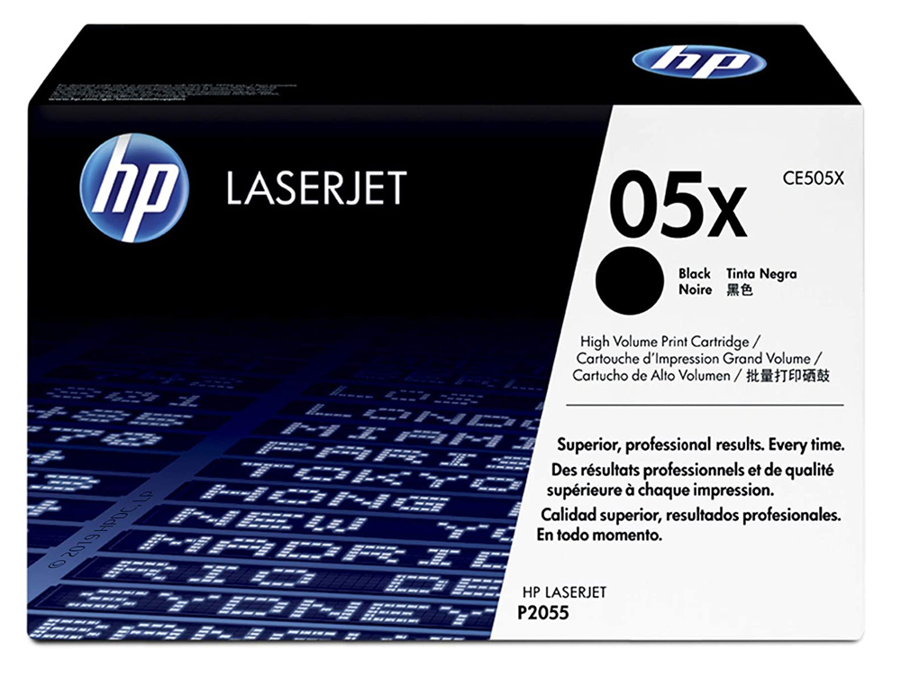 TONER LASER HP 05X CE505X POUR LASERJET P2035/2055D/DN COULEUR NOIR HAUTE CAPACITÉ 6500P