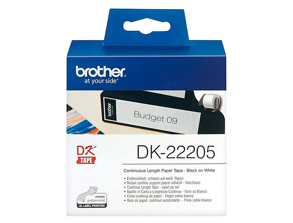 ETIQUETTE BROTHER DK22205 62X305MM POUR IMPRIMANTES QL