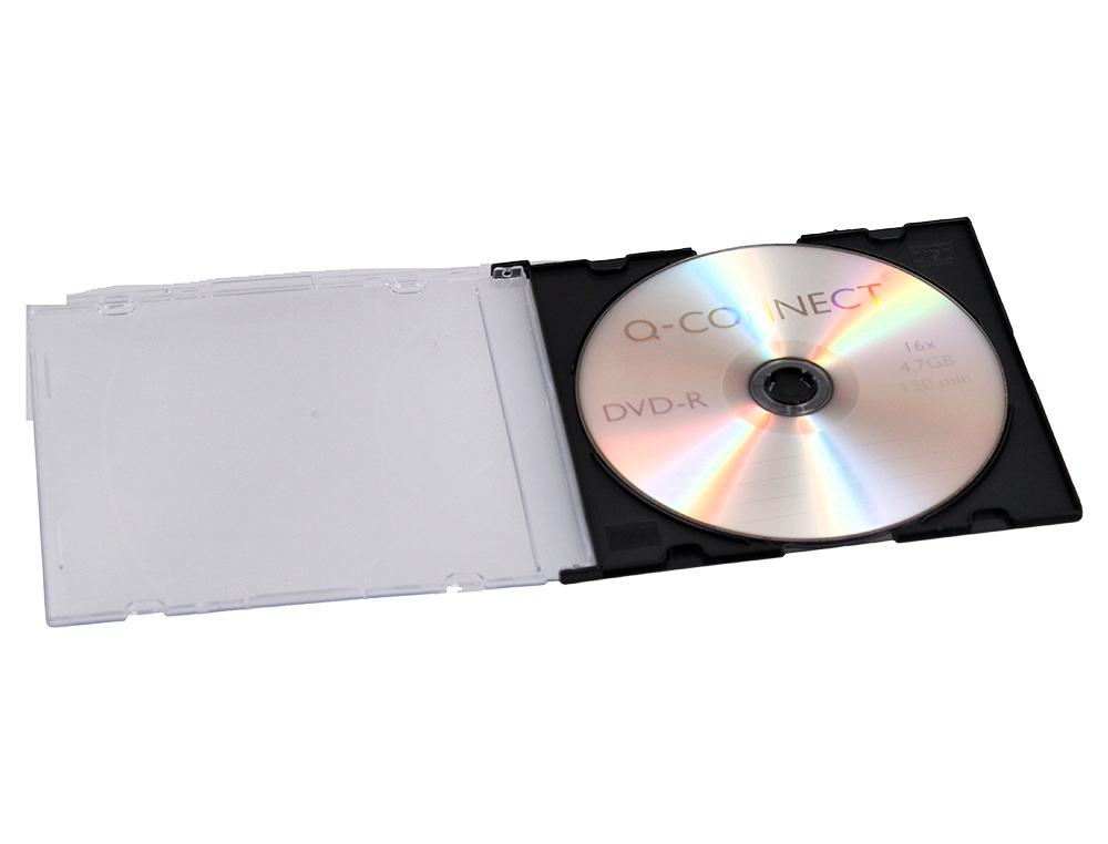 BOÎTIER CD/DVD Q-CONNECT SLIM COLORIS NOIR BOÎTE 25 UNITÉS