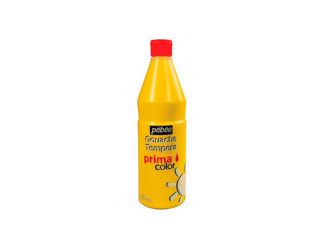 GOUACHE PÉBÉO PRIMACOLOR LIQUIDE INODORE ONCTUEUSE APPLICATION FACILE COLORIS OR 1000ML