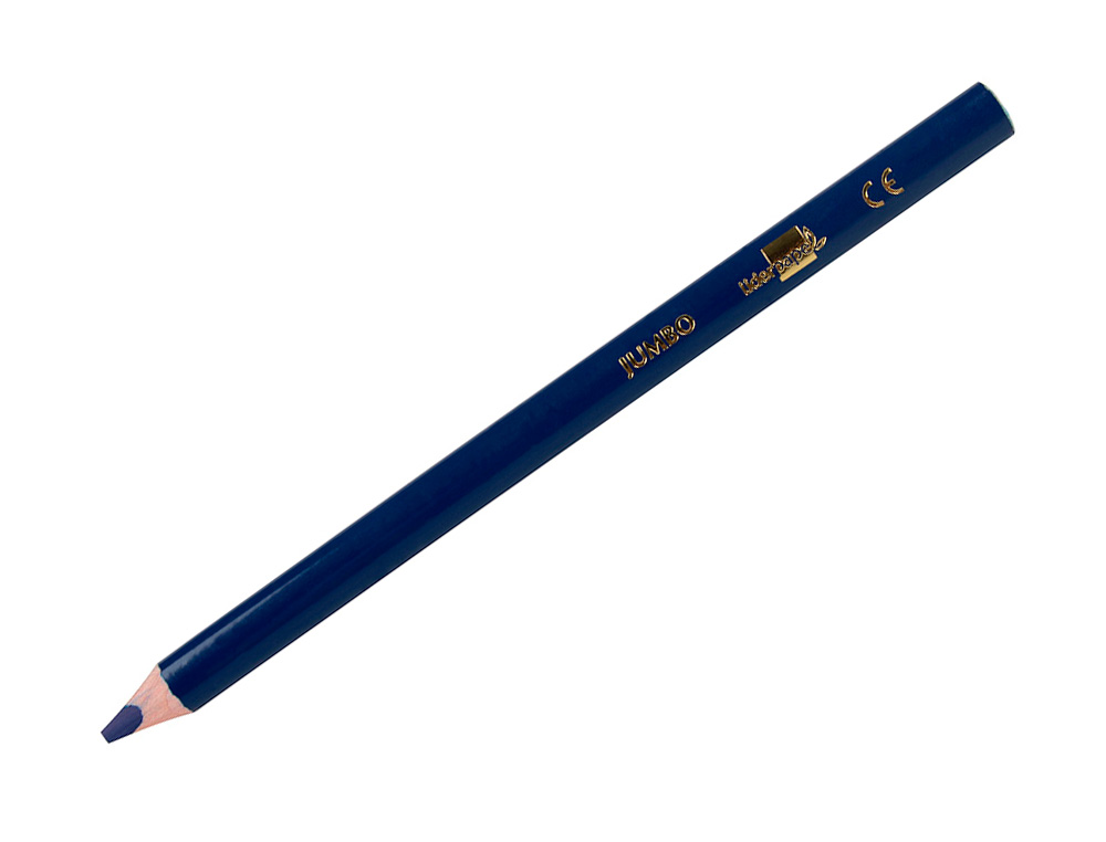CRAYON COULEUR LIDERPAPEL TRIANGULAIRE JUMBO MINE EXTRA-RÉSISTANTE 174.5MM TAILLE-CRAYON OFFERT ÉTUI CARTON 12 UNITÉS