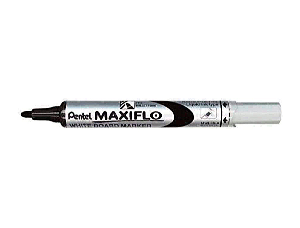 MARQUEUR PENTEL MAXIFLO EFFAABLE TABLEAU BLANC POINTE CONIQUE TRAC 1,6MM CRITURE 1000M CORPS PLASTIQUE RECYCL NOIR