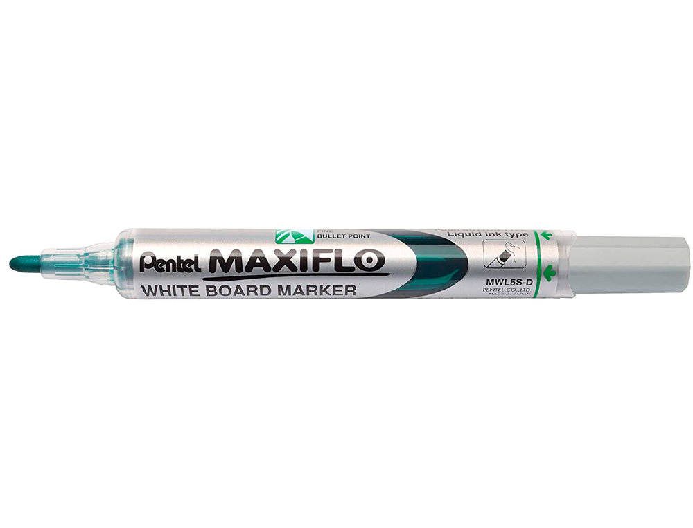 MARQUEUR PENTEL MAXIFLO EFFAABLE TABLEAU BLANC POINTE CONIQUE TRAC 1,6MM CRITURE 1000M CORPS PLASTIQUE RECYCL VERT