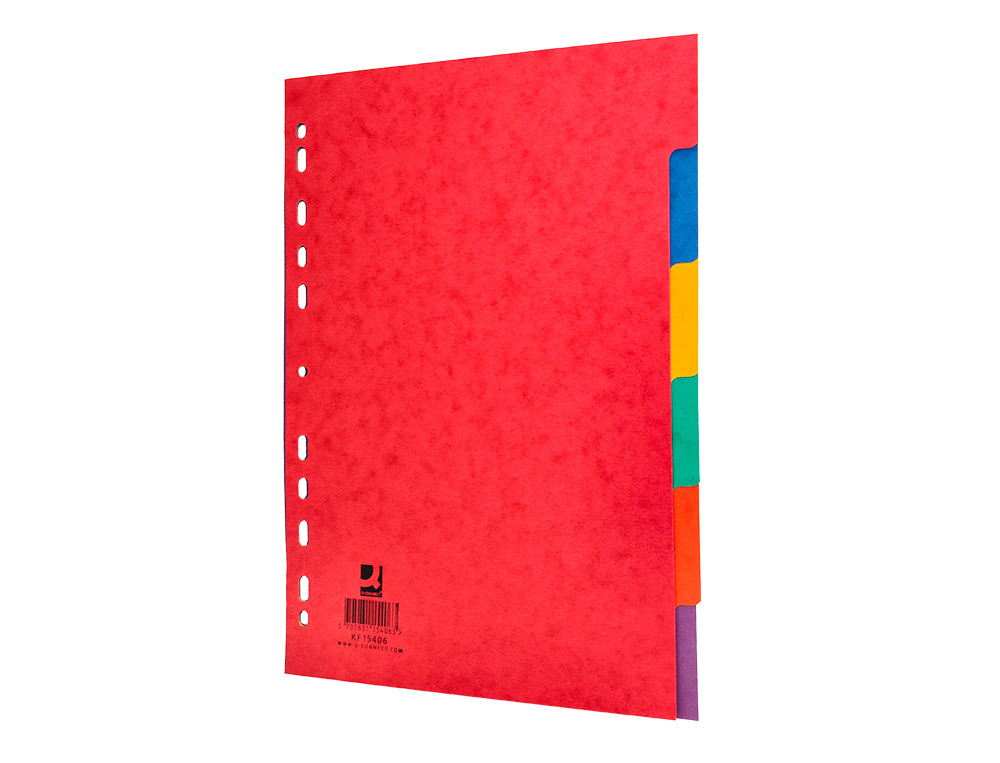 INTERCALAIRE Q-CONNECT CARTE LUSTRÉE 225G 6 POSITIONS A4 210X297MM