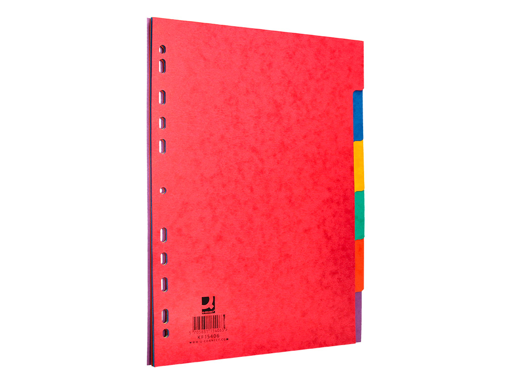 INTERCALAIRE Q-CONNECT CARTE LUSTRÉE 225G 6 POSITIONS A4 210X297MM