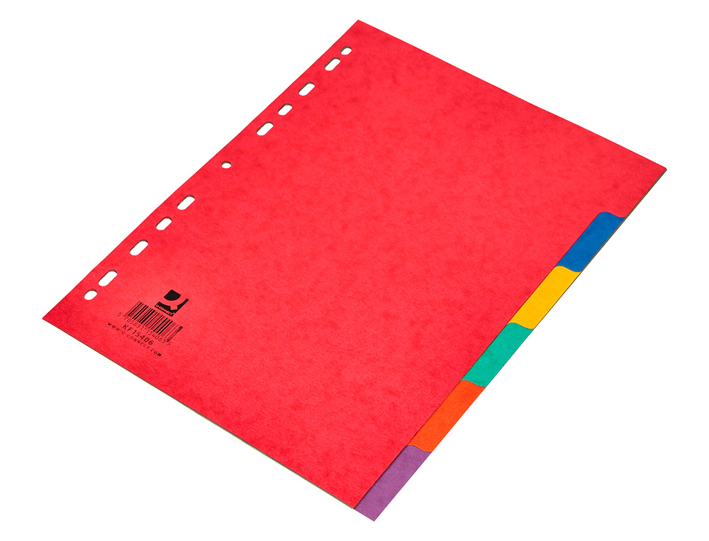 INTERCALAIRE Q-CONNECT CARTE LUSTRÉE 225G 6 POSITIONS A4 210X297MM