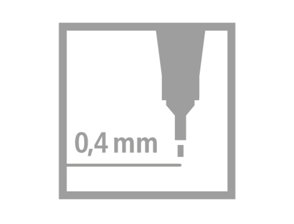 STYLO-FEUTRE STABILO POINT 88 ÉCRITURE FINE 0.4MM 1000M POINTE GAINÉE MÉTAL CORPS HEXAGONAL COLORIS NOIR
