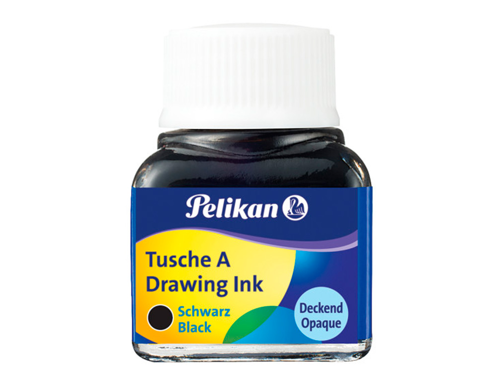 ENCRE DE CHINE PELIKAN TIRE-LIGNES PLUMES DESSINATEUR PINCEAUX COULEUR NOIR FLACON 10ML