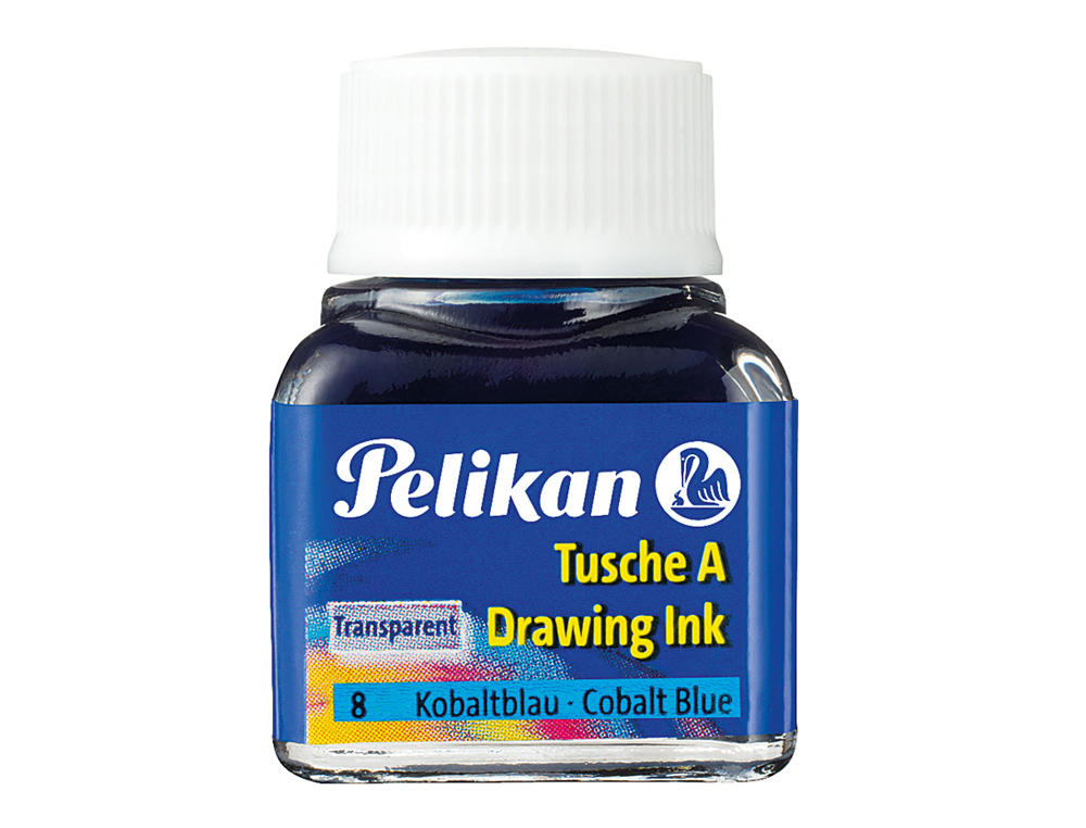 ENCRE DE CHINE PELIKAN TIRE-LIGNES PLUMES DESSINATEUR PINCEAUX COULEUR BLEU COBALT FLACON 10ML
