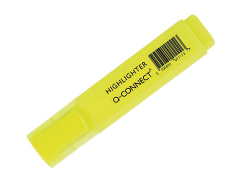 SURLIGNEUR Q-CONNECT TRACÉ 2/5 MM POINTE BISEAUTÉE COULEURS ÉCLATANTES POCHETTE 4 UNITÉS ASSORTIES