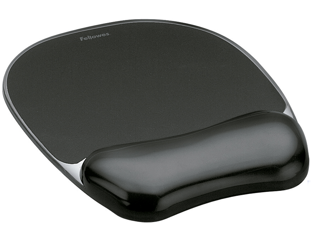 TAPIS SOURIS FELLOWES REPOSE-POIGNET GAMME GEL NOIR GRAND CONFORT FACILEMENT NETTOYABLE