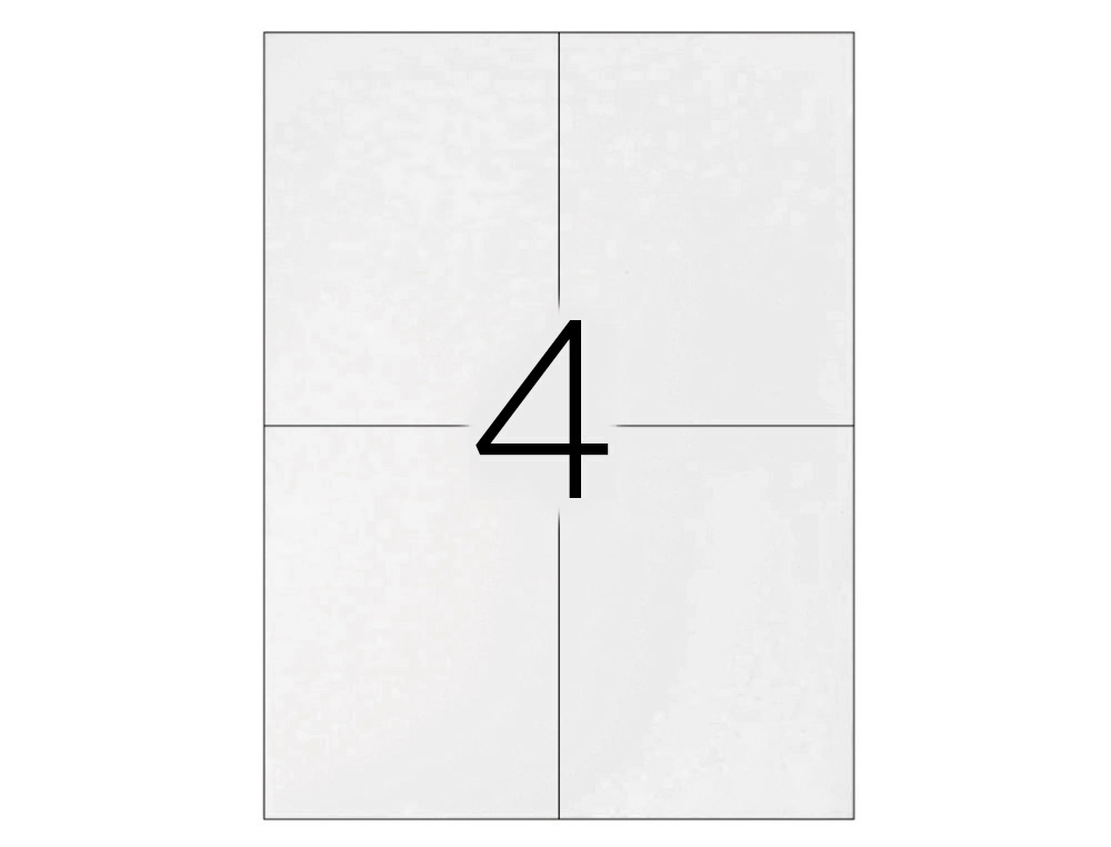 ÉTIQUETTE ADHÉSIVE Q-CONNECT 105X148.5MM COINS DROITS IMPRIMANTE JET D'ENCRE LASER COPIEUR BOÎTE 100 FEUILLES 400 UNITÉS