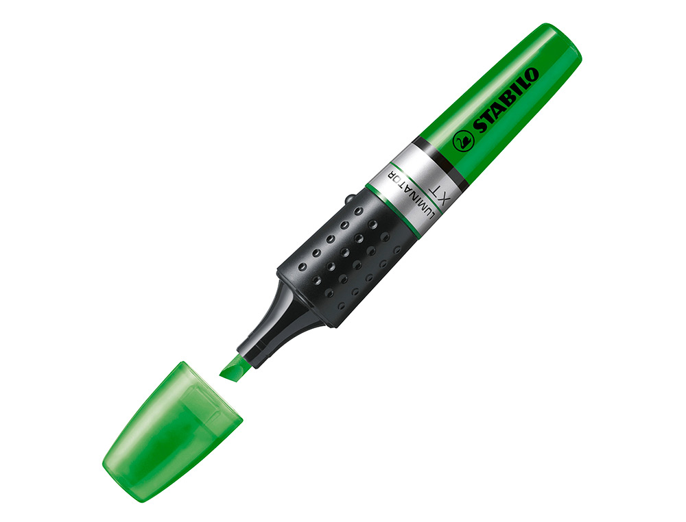 SURLIGNEUR STABILO LUMINATOR TRAC 2/5MM ENCRE LIQUIDE NIVEAU VISIBLE BASE ERGONOMIQUE COULEUR VERT