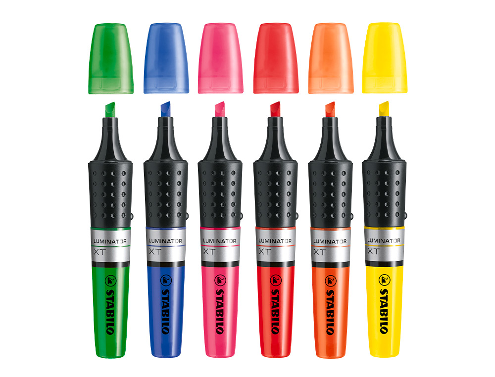 SURLIGNEUR STABILO LUMINATOR TRAC 2/5MM ENCRE LIQUIDE NIVEAU VISIBLE BASE ERGONOMIQUE COULEUR VERT