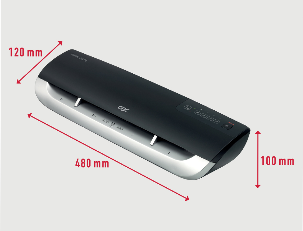 PLASTIFIEUSE GBC FUSION 3000L À CHAUD A3 75/125MC BUTÉE RÉGLABLE PLATEAU SORTIE ALERTE SONORE COMPACT USAGE FRÉQUENT