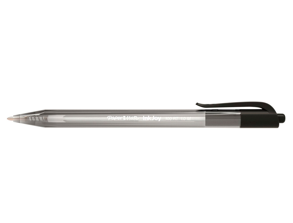 STYLO-BILLE PAPER MATE INKJOY 100 ÉCRITURE MOYENNE 0.7MM ENCRE ULTRA DOUCE RÉSISTE BAVURES RÉTRACTABLE COLORIS NOIR