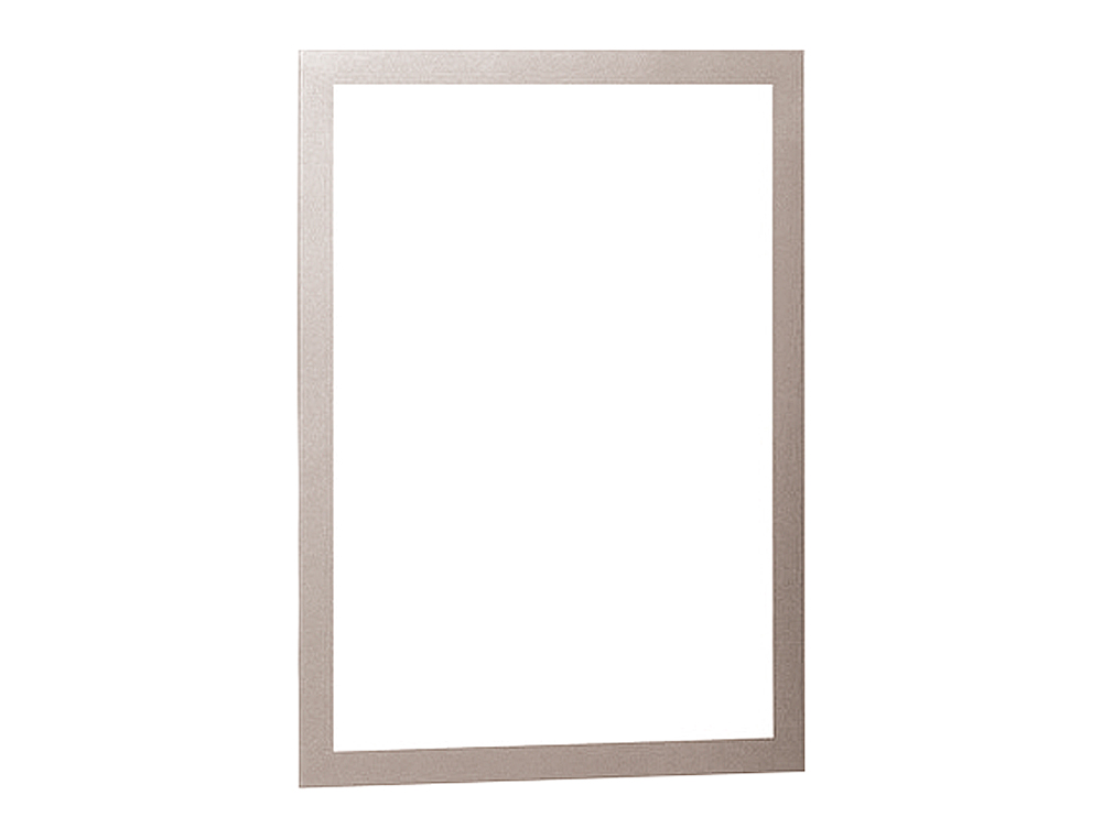CADRE AFFICHAGE DURABLE DURAFRAME POCHETTE ADHÉSIVE A4 MAGNÉTIQUE SURFACE ADHÉSIVE REPOSITIONNABLE A4 ARGENT SACHET 2U