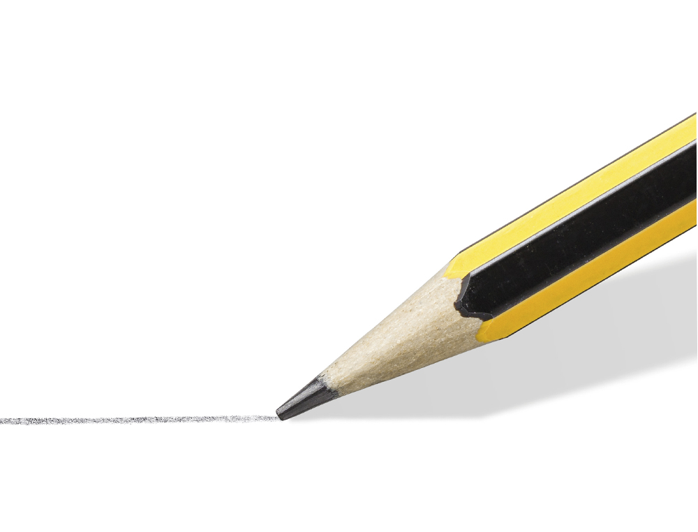 CRAYON GRAPHITE STAEDTLER NORIS 120 HB HEXAGONAL MINE 2MM TRÈS RÉSISTANTE EMBOUT GOMME
