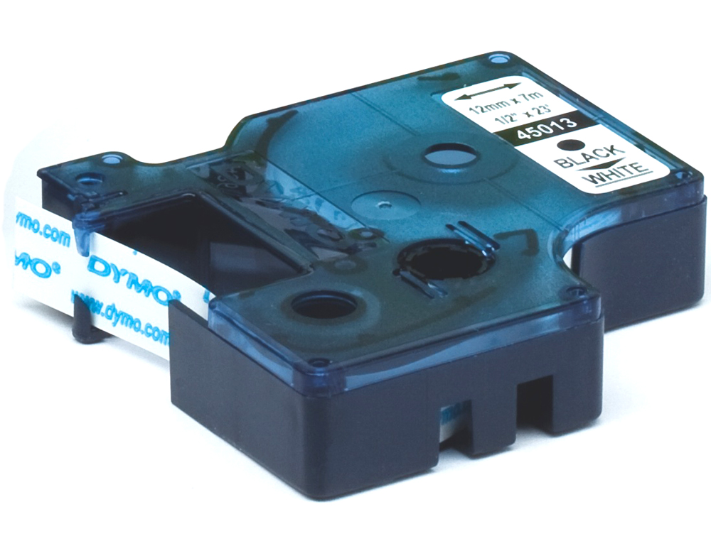 RUBAN TITREUSE DYMO ÉLECTRONIQUE STANDARD D1 12MMX7M 31G COLORIS IMPRESSION BLEU/BLANC