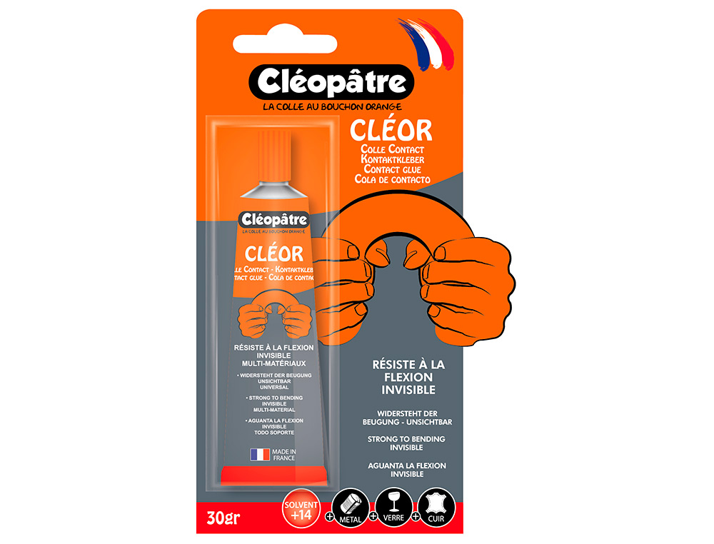 COLLE CLÉOPÂTRE RECHARGE EXTRA FORTE MULTI-MATÉRIAUX ÉCOLE TOO LAVABLE PLASTIQUE VERRE MÉTAL FLACON 570G