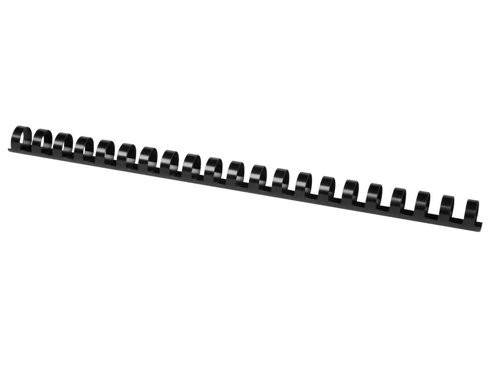 ANNEAU PLASTIQUE À RELIER Q-CONNECT CAPACITÉ 120F 16MM DIAMÈTRE COLORIS NOIR BOÎTE 50 UNITÉS