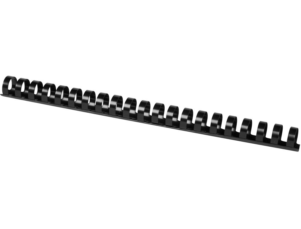 ANNEAU PLASTIQUE À RELIER Q-CONNECT CAPACITÉ 150F 18MM DIAMÈTRE COLORIS NOIR BOÎTE 50 UNITÉS