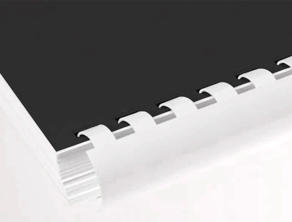 ANNEAU PLASTIQUE À RELIER Q-CONNECT CAPACITÉ 180F 22MM DIAMÈTRE COLORIS BLANC BOÎTE 50 UNITÉS