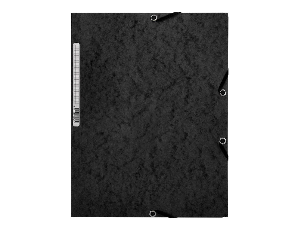 CHEMISE Q-CONNECT CARTE LUSTRÉE 375G POUR DOCUMENTS A4 320X243MM 3 RABATS COLORIS NOIR
