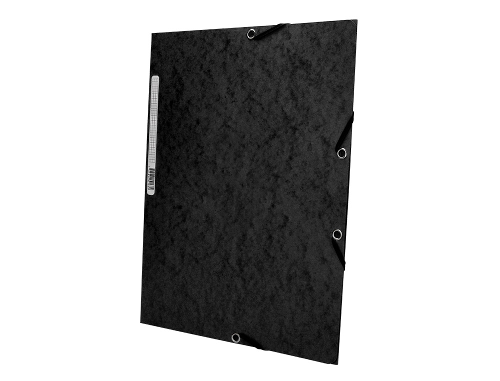CHEMISE Q-CONNECT CARTE LUSTRÉE 375G POUR DOCUMENTS A4 320X243MM 3 RABATS COLORIS NOIR