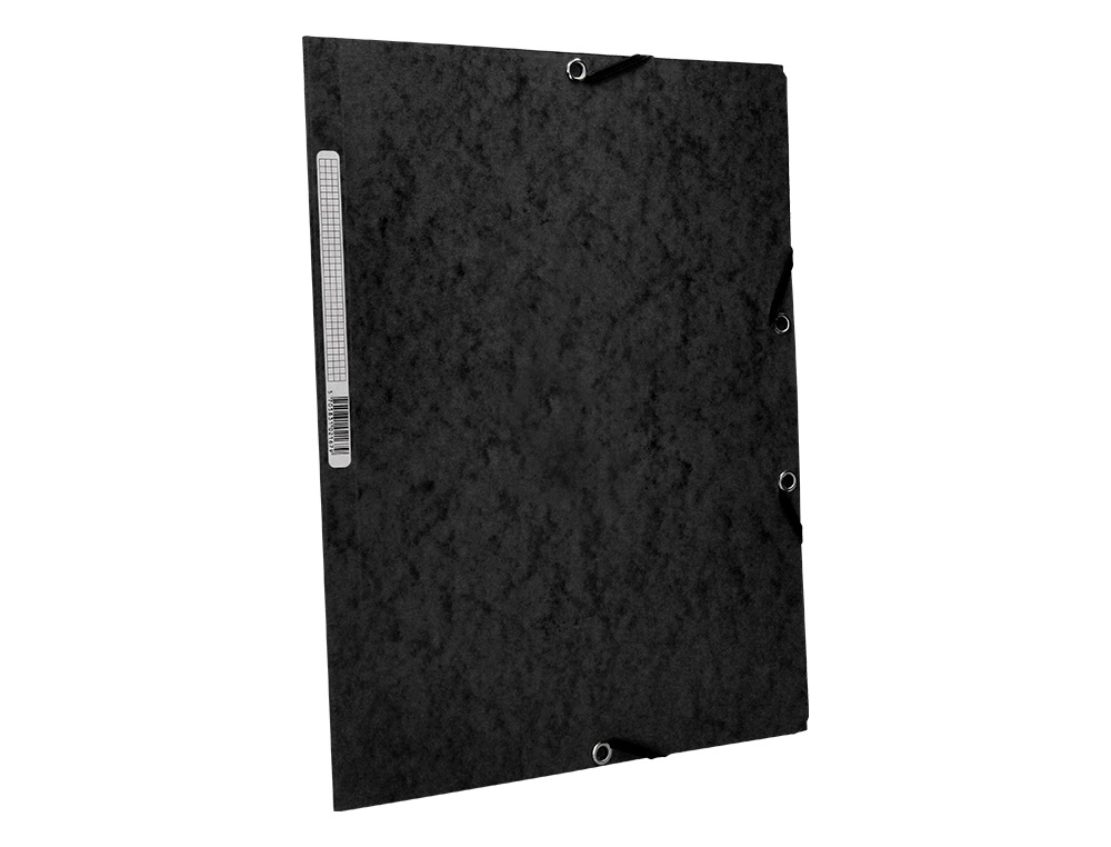 CHEMISE Q-CONNECT CARTE LUSTRÉE 375G POUR DOCUMENTS A4 320X243MM 3 RABATS COLORIS NOIR