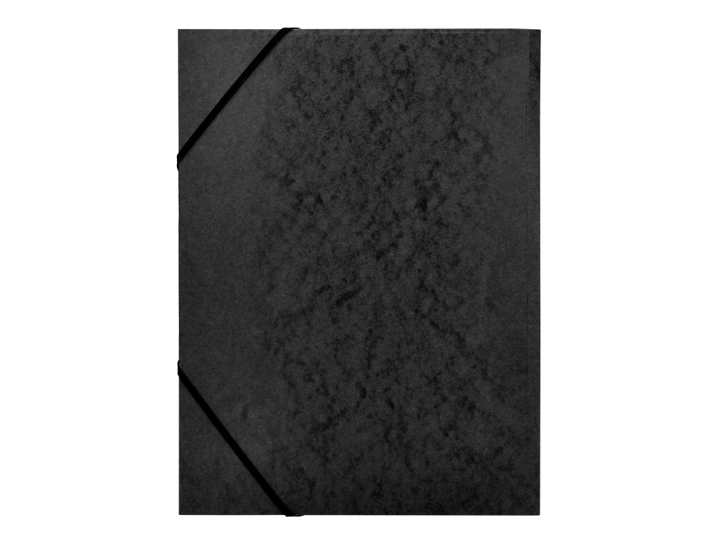 CHEMISE Q-CONNECT CARTE LUSTRÉE 375G POUR DOCUMENTS A4 320X243MM 3 RABATS COLORIS NOIR