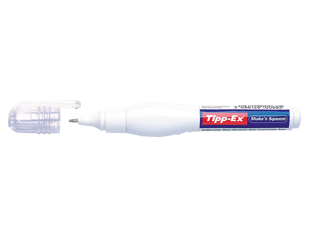 STYLO CORRECTEUR TIPP-EX SHAKE'N SQUEEZE ERGONOMIQUE APPLICATEUR BILLE 8ML DÉBIT RÉGULÉ PAR PRESSION
