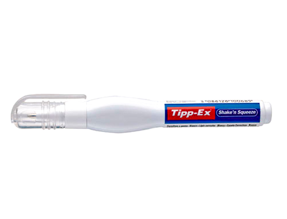 STYLO CORRECTEUR TIPP-EX SHAKE'N SQUEEZE ERGONOMIQUE APPLICATEUR BILLE 8ML DÉBIT RÉGULÉ PAR PRESSION