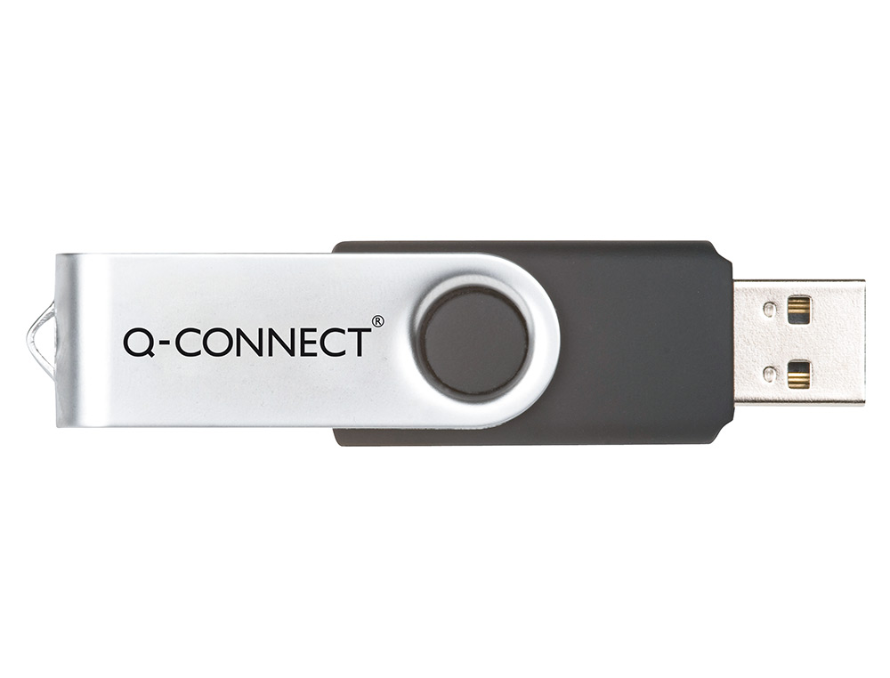 CLÉ USB Q-CONNECT 2.0 16GB VITESSE LECTURE 18MB/S ÉCRITURE 8MB/S CAPUCHON ROTATIF